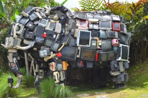 Elephant Made From Televisions