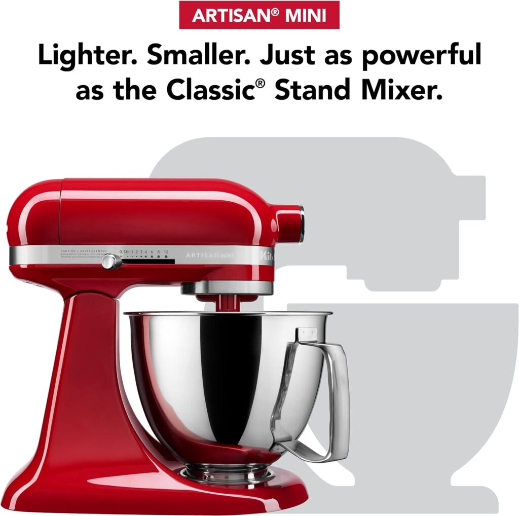 KitchenAid Artisan Mini 3.5 Quart Tilt-Head Stand Mixer - KSM3316X - Contour Silver